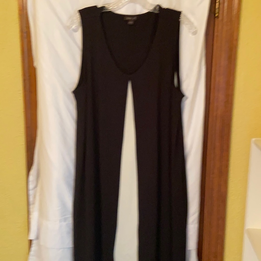Black dress with off white inset in front